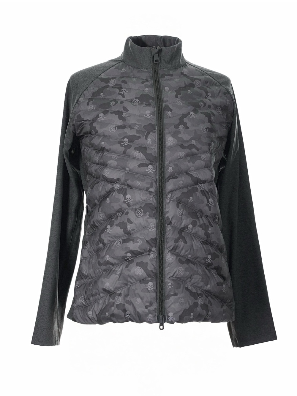 G/FORE Women’s Killer Quilted Hybrid Jacket Gray Skull Camo Full Zip Size Large